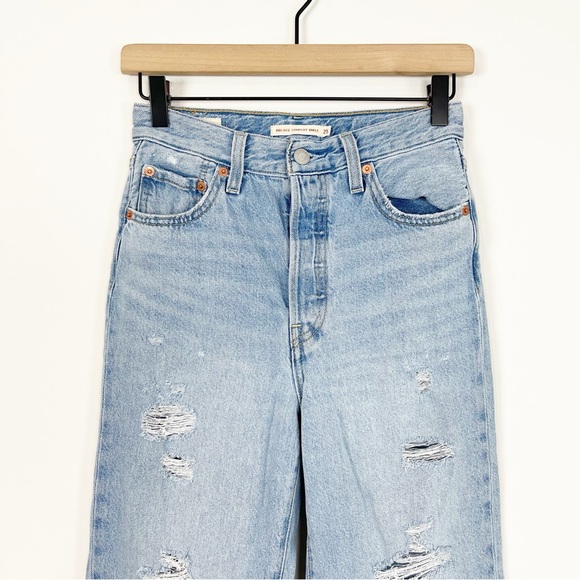 Levi's Ribcage Straight Ankle Jeans Size 25 - Picture 8 of 15